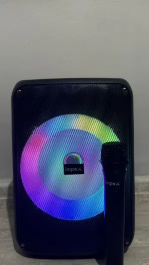 سبيكر impeX قوي مع مايك لاسلكي + إضاءة RGB