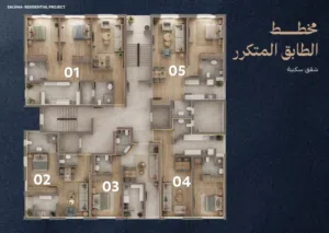 61 m2 1 Bedroom Apartments for Sale in Muscat Al Khoud