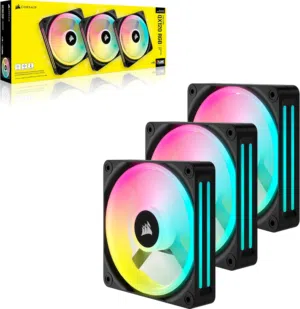 Corsair iCUE LINK QX120 RGB 120mm PWM PC Fans 3 Pack  Starter Kit with iCUE LINK System Hub