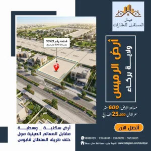 Residential Land for Sale in Al Batinah Al Rumais