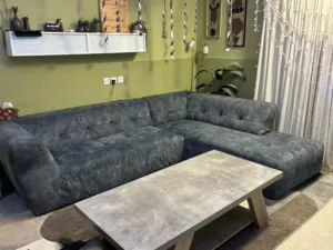 Blue-gray sofa