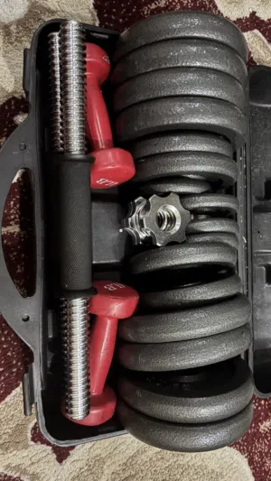 اوزان 34 كيلو اوزان دمبلز 30 كيلو زائد دمبلين اربعة كيلو الاحمر دمبل