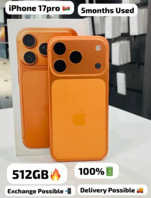 iPhone 17pro 512GB  Arabic Middle east  Excellent phone  100% Apple waranty 8 months