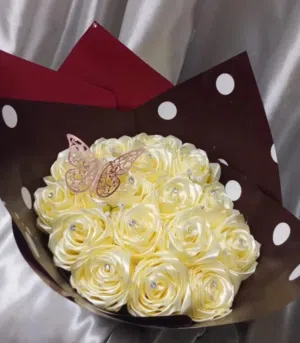 بوكية ورد ساتان مميز