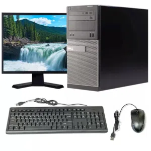 كمبيوتر ديل مكتبي مجدد انتل كور i3 الجيل الثالث مع شاشة 17 انش + جميع الملحقات + واي فاي