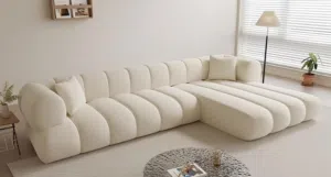 كنب جلد/قماش نظيف جداً – Excellent Condition  Elegant Look for Less