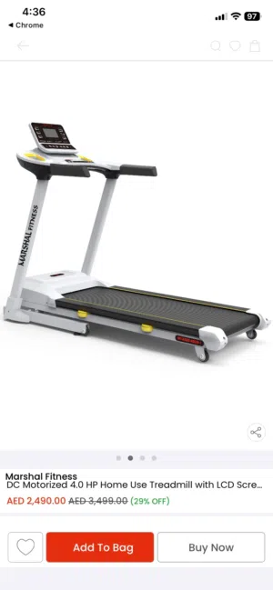 Urgent sale Marshal fitness treadmill with 1 and half year warranty left