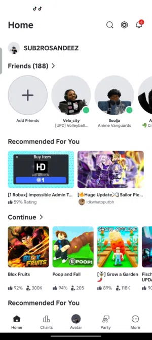 Roblox account