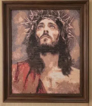 framed handmade diamond painting [crown of thorns]
