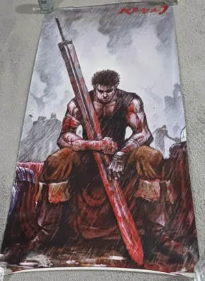 Guts Berserk Anime Fabric Wall Poster
