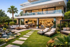 شقه فاخره للبيع 200 متر بناء + 100 متر حديقه