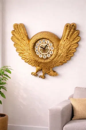 ساعة جدارية فخمة بشكل نسر ملكي