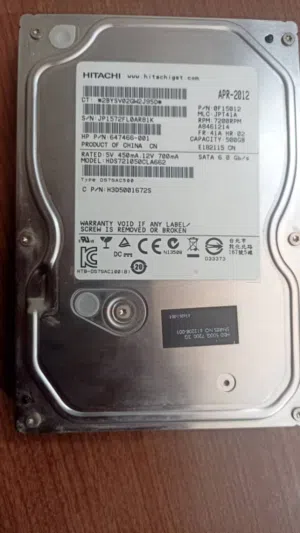 مطلوب هارديسك 500g ويكون hdd ولو عندك ssd حتى اقل قيقات بسعر كويس عادي مواصفاات وصف