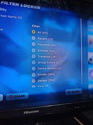 حساب فورت نايت فيه 1600 فيبوكس و 183 سكن و 224 اكس و 148 رقصه منهم رقصة حضور حدث ترافيس سكوت و باتل
