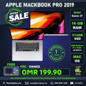 APPLE MACBOOK PRO 2019,  PRE-OWNED