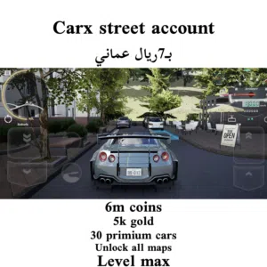 Carx street حساب كار اكس ستريت