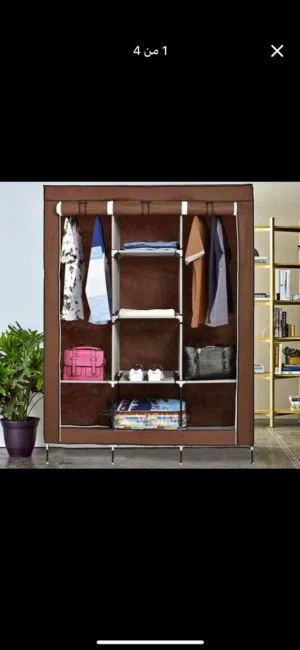 توصيل مجاناً ولا تستغليها خزانة ملابس الاصلي لأنه التجاري معبأ بالسوق خزانة ملابس قماش هيكل معدني