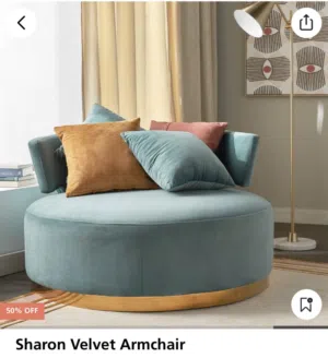 Sharon Velvet Armchair