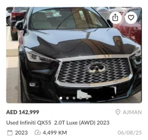 2023 Infiniti QX55 GCC Perfect Condition GCC Specs