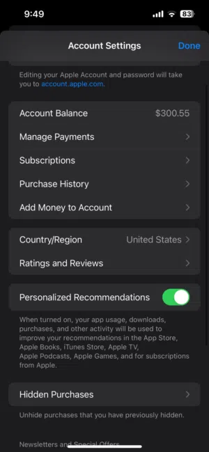 ابل ستور أمريكي 300 دولار بسعر نار