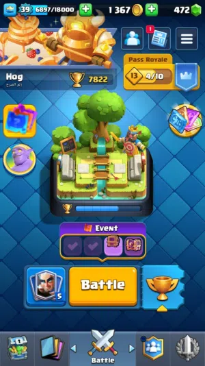 حساب كلاش رويال 7800 كأس  تاور لفل39