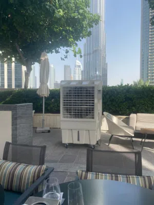 industrial outdoor air cooler with an airflow of 23,000 m3/h with 150L