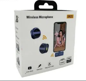مايك صغير وايرليس  sx21 للهواتف الذكية المحمولة يدعم الطايب سي