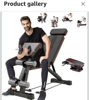 Adjustable Exercise Workout Bench , abdominal, dumbells weight training