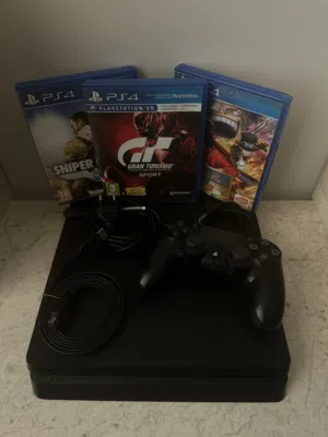 PS4 Slim 1TB مع جميع الملحقات