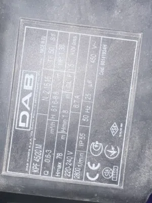 مضخه او بومبه ماء DAB