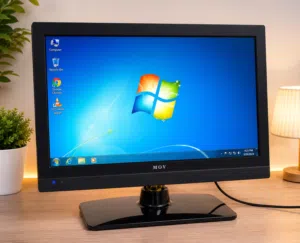 شاشة MOV LCD 19 بوصة تقريبًا بحالة جيد ولا تشكو من شيء