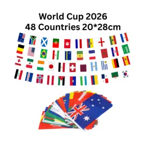 حبل الأعلام كأس العالم 2026 بعدد 48 منتخب بطول 18 متر حجم كبير