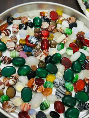 Beautiful mixed gemstone cabochons available for sale