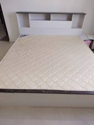 King size bed, mattress, stylish wardrobe with mirror, extra long mirror