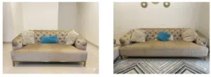 كنبتين كبار الحجم (3 مقاعد + 4 مقاعد) Two large sofas (3-seater + 4-seater)