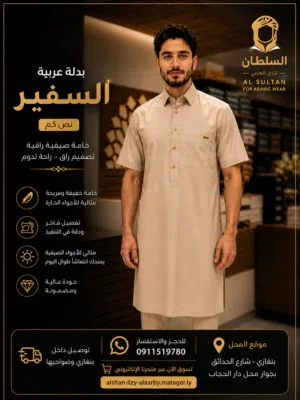 بدلة عربية السفير نص كم