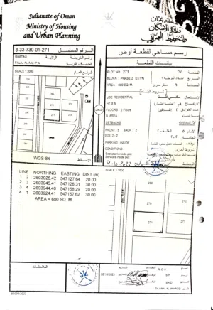 أرض في الرستاق فلاج العالي