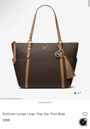 Sullivan Large Logo Top-Zip Tote Bag