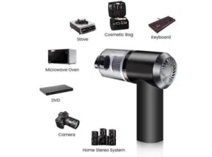 مكنسة كهربائية محمولة •بتواجه مشكلة مع الأتربة اللي بتتجمع على الكيبورد أو في الأماكن الضيقة؟