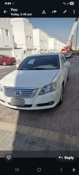 تويوتا افالون  اللون صدفي  قاطع 3.333 الف  مسجل او مأمن لغايه شهر 3/2027  نظيف من الداخل والخارج