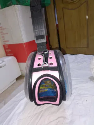 Folding cat carrier bag _ luxury breathable Travel bag stylish and safe