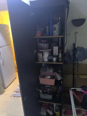 one big cabinet another one shoe rack
