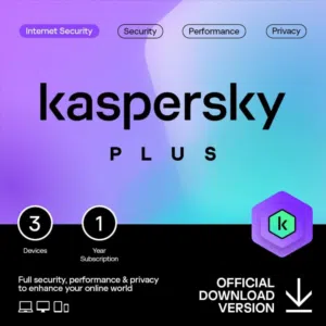 برنامج كاسبرسكي مضاد للفيروسات اصدار سنة 2026  - KASPERSKY PLUS INTERNET SECURITY 3 USERS - 1 YEAR