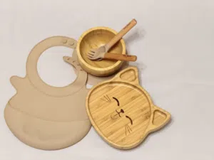 Baby bamboo feeding set
