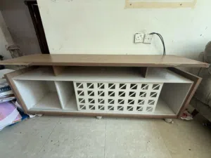 Tv under table