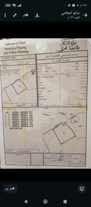 Farm Land for Sale in Muscat Quriyat