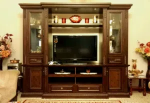 Chestnut Brown TV Wall unit