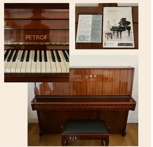 Authentic PETROF Piano right,  Included with Yamaha chair crafted from wood + genuine