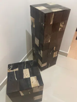 Luxury Italian design wooden pedestals