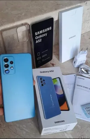 مستعمل مش مصلح Samsung A52 رام 16 جيجا 256 أغراضة والكرتونه الأصلية متوفر توصيل